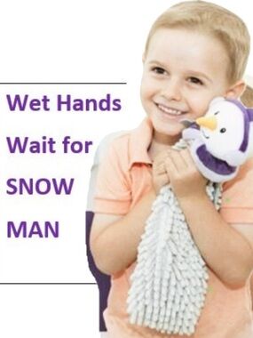 SALE!  chenille snowman towel NEW and free book